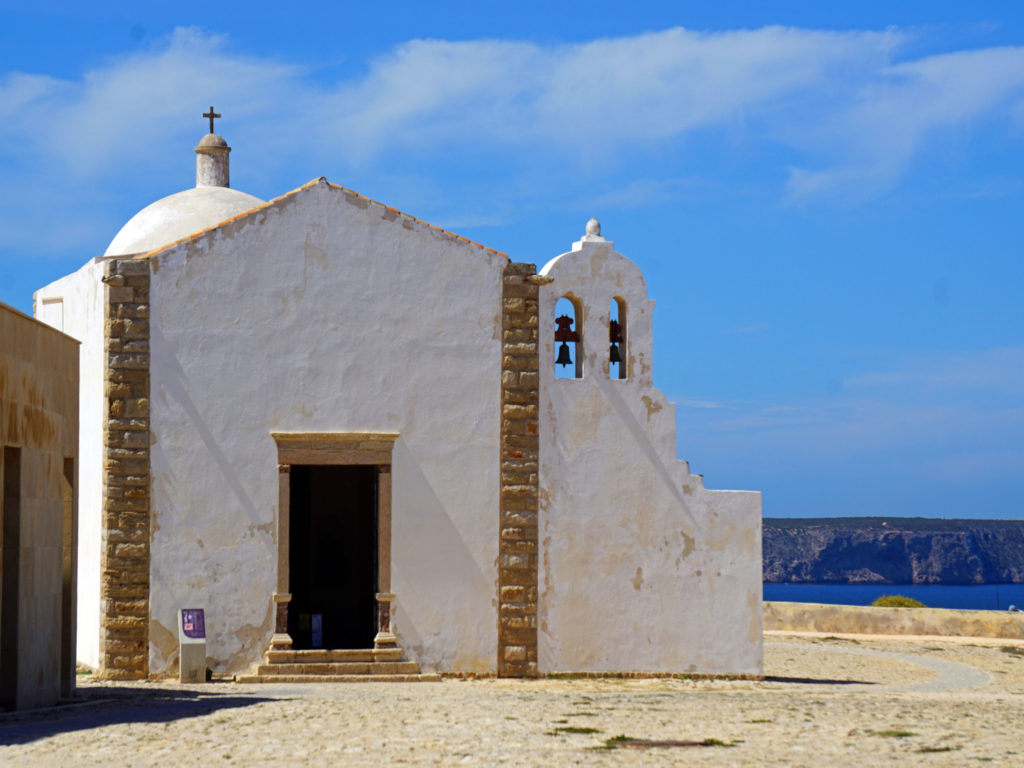 Eglise de Sagrès en Algarve au sud du Portugal