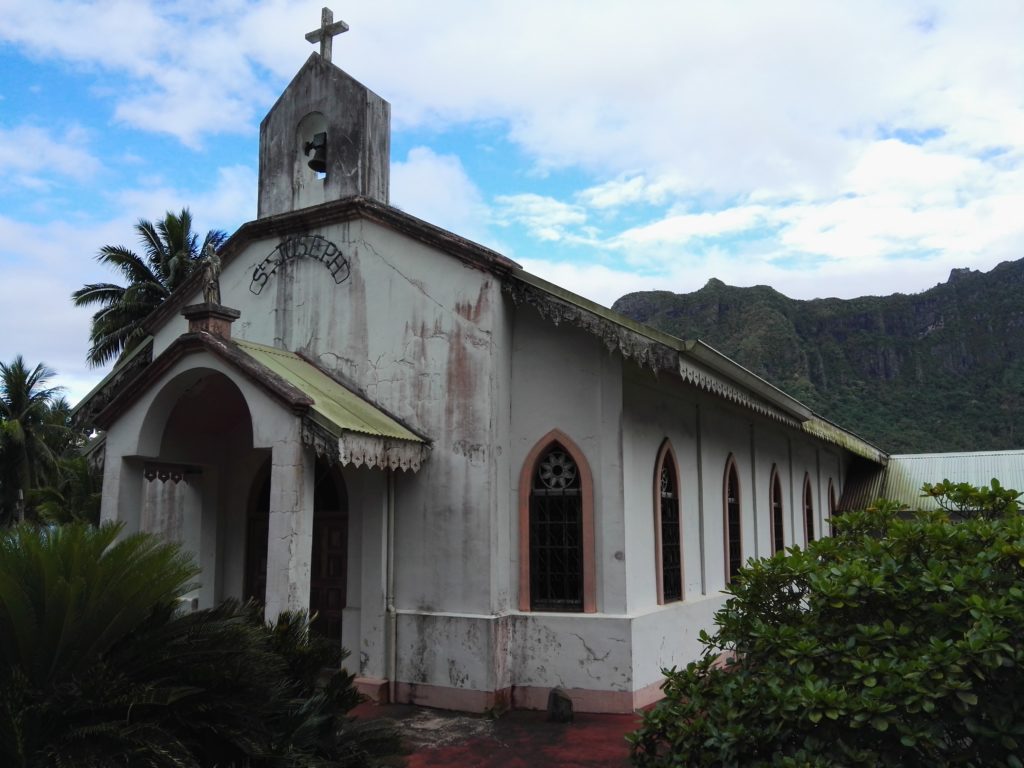 Eglise Saint-Joseph à Pao Pao sur l'île de Moorea, archipel de la Société, Polynésie Française