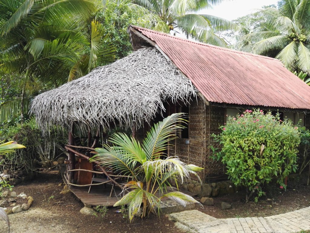 Fare de la pension Tupuna sur l'île de Huahine, archipel de la Société en Polynésie Française