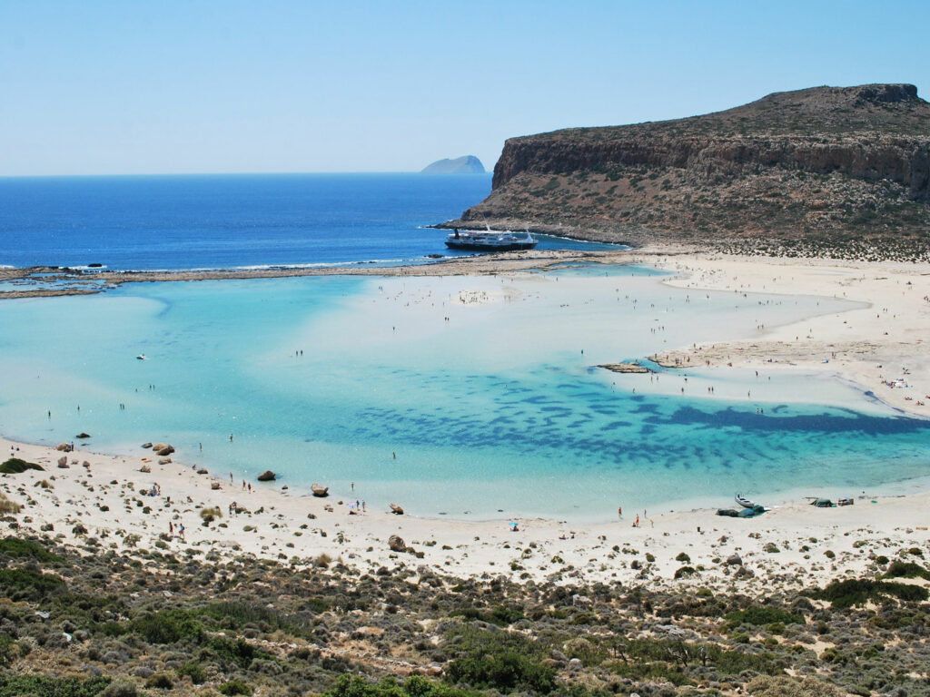 Que faire en Crète en une semaine Sable rose lagon de Balos