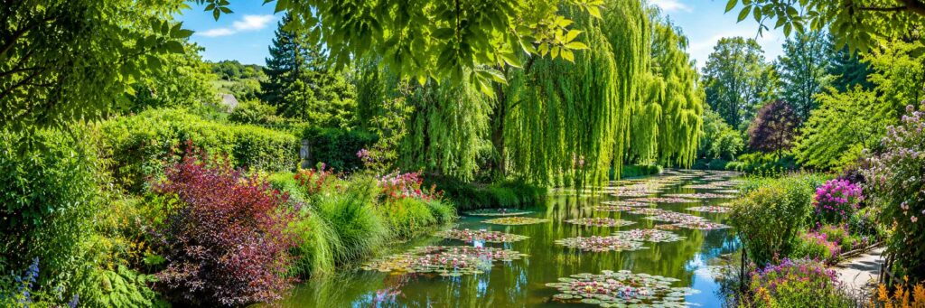 Découverte des Jardins de Claude Monet : bassin aux nymphéas
