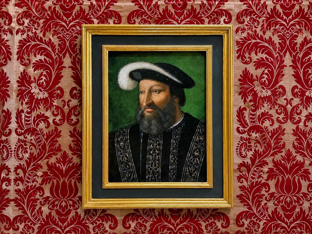 Visiter le château d'Azay-le-Rideau : Portrait de François Ier dans l'antichambre du roi