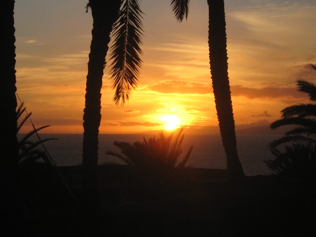 Une semaine à Tenerife Coucher de soleilsur la Gomera