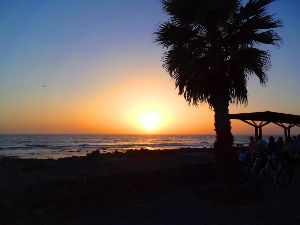 Une semaine à Tenerife Coucher de soleil à Las Americas