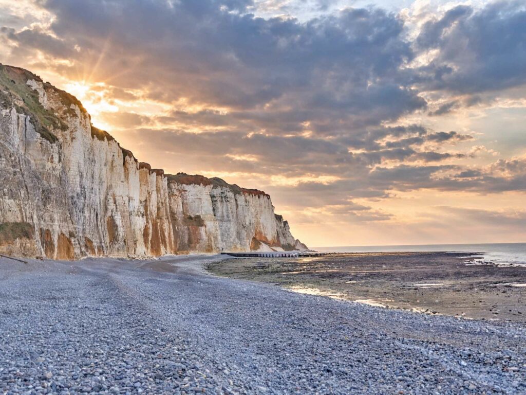 Week-end sur la Côte d'Albâtre : coucher de soleil à Saint-Valéry-en-Caux
