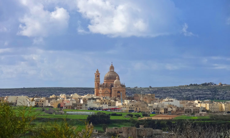 Vue sur la ville de Xagħra