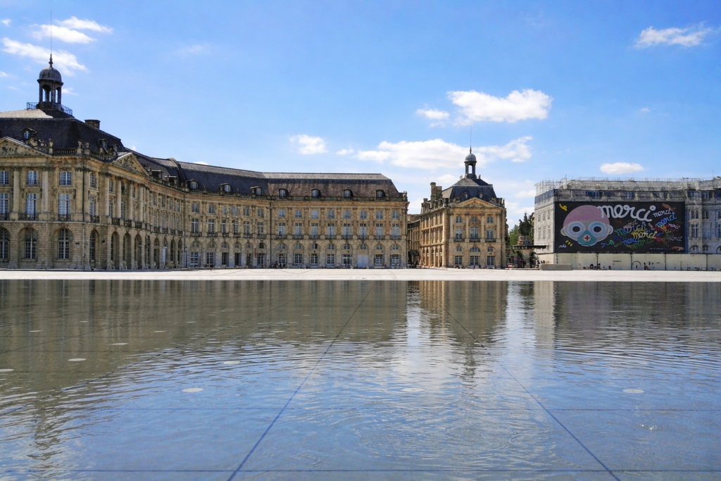 Que découvrir à Bordeaux : Le miroir d'eau à Bordeaux